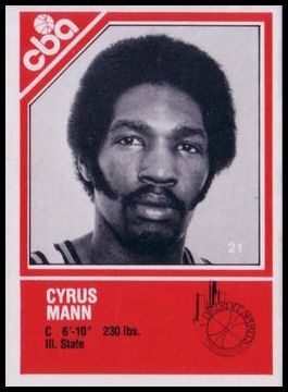 1982-83 TCMA CBA 21 Cyrus Mann